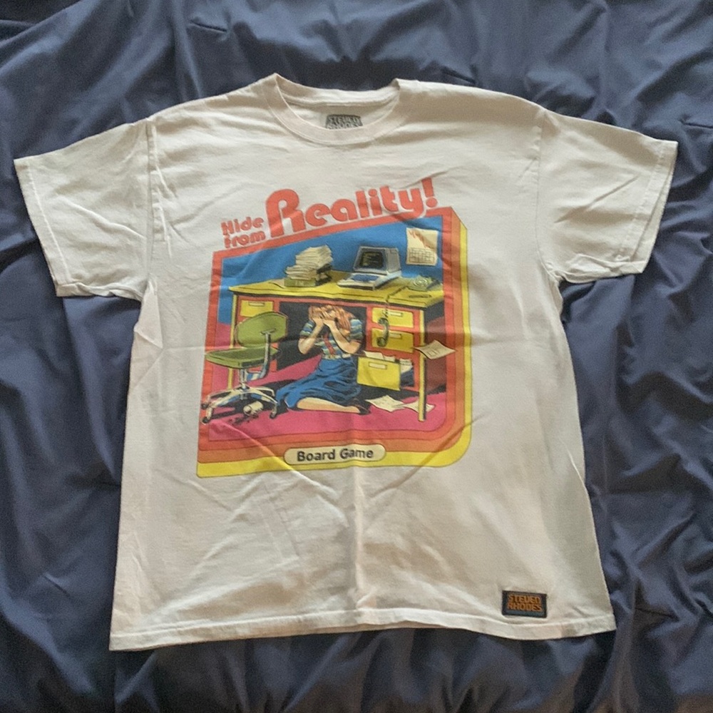 steven rhodes beige/tan t shirt